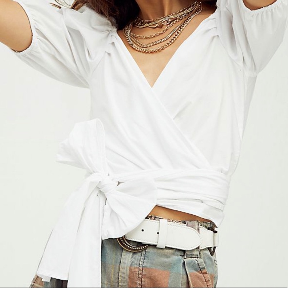 Citizens of Humanity Puffy Sleeve wrap top